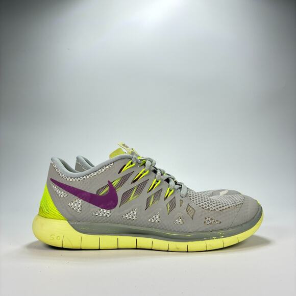 Nike Free 5.0 Gray Yellow Running Shoes Lightweight 642199-005 Women’s Size 8.5 - Picture 1 of 10